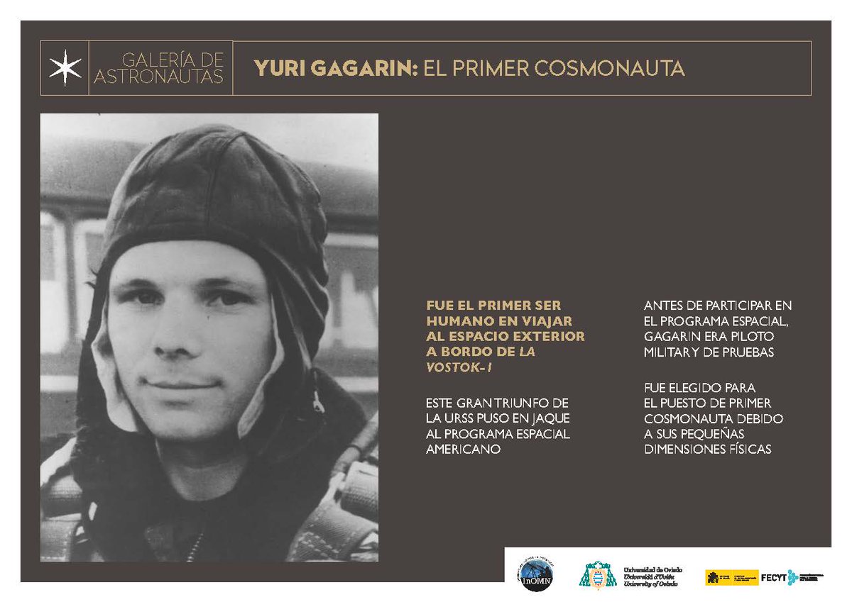 🚀#Hoy es el Día Internacional de los Vuelos Espaciales para recordarnos que la ciencia y la tecnología espacial deben contribuir al bienestar de los pueblos. 🌌El 12 de abril de 1961 el cosmonauta ruso Yuri Gagarin realizó el primer vuelo espacial tripulado. @uniovi_info