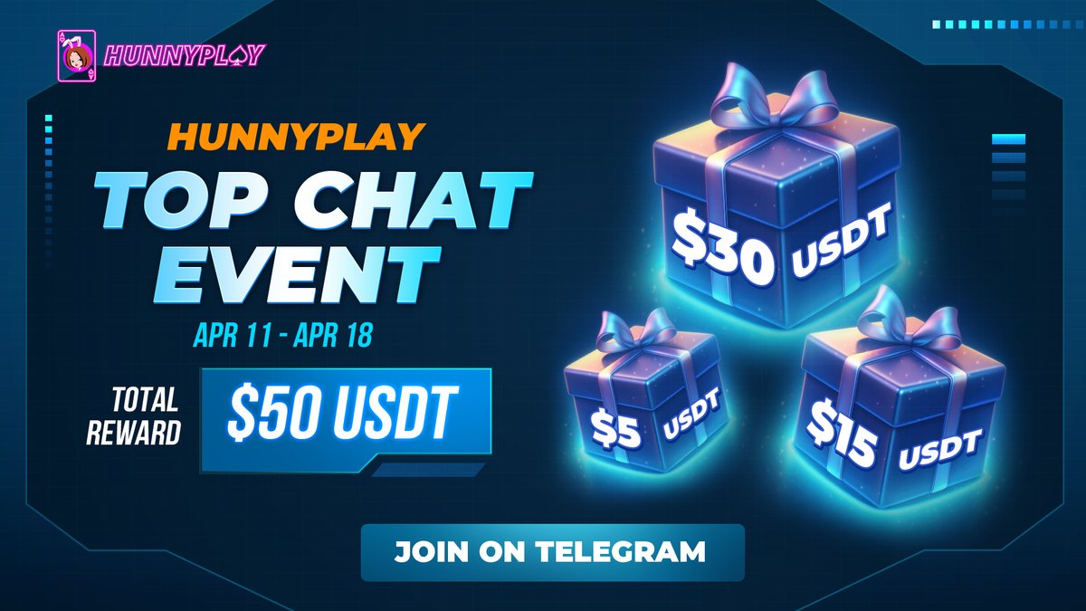 🌟Chat to Earn Event with HunnyPlay is starting 💬 Are you ready for an exciting opportunity to chat and earn rewards? Join us in this amazing event now!! 📆Duration: Now - 5PM Apr 18th (UTC) 🎁Total Rewards: $50 USDT ✅ Join on Telegram: t.me/HunnyFinanceNe… #HunnyPlay