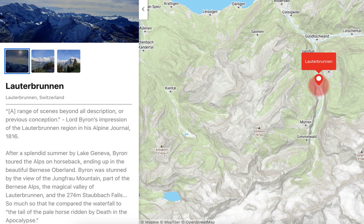 🇬🇧🇨🇭 Introducing the final Swiss location on our interactive map of Lord Byron’s travels across Europe: #Lauterbrunnen! 🇬🇧🇨🇭 Click here to read about Lord Byron’s impressions of the beautiful region: viewer.mapme.com/7df7d2b6-1fdc-… @UKinItaly @UKinItalia @UKMissionGeneva @ukingreece