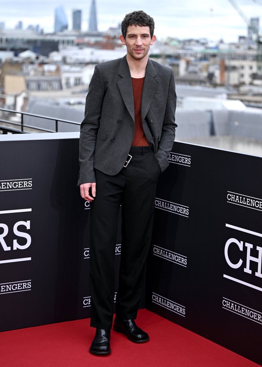 Global Brand Ambassador Josh O'Connor in bespoke LOEWE to attend the 'Challengers' Photocall in London. Styling Harry Lambert #LOEWE