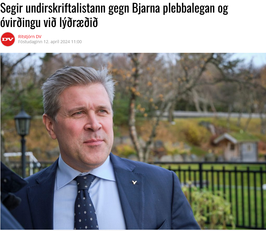 Undirskriftalisti er "lýðræði".