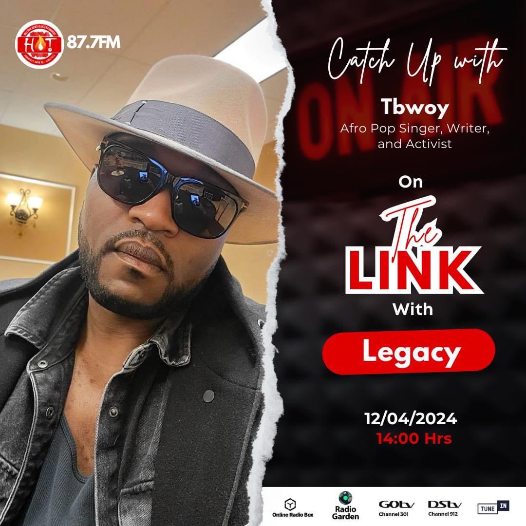 COMING UP Legacy will be catching up with @tbwoytbizzy at 14Hrs on #TheLink. Based in the USA & employed in the US Army, he still has his hands on his first love, music. He has also been hinting that he is soon dropping an album but, we will hear it all from the horse’s mouth.