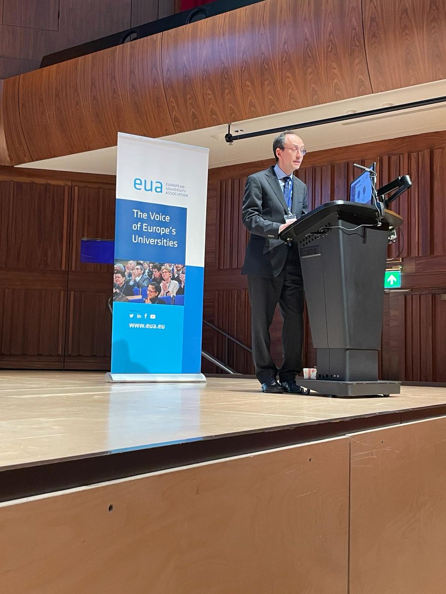 'As universities, we don’t have an easy task. But we should aim high and dream of a better future! Nelson Mandela said: Education is the most powerful tool to change the World. And we could add: “to heal the world, too”' EUA President @JosepMGarrell #EUA2024AnnualConf