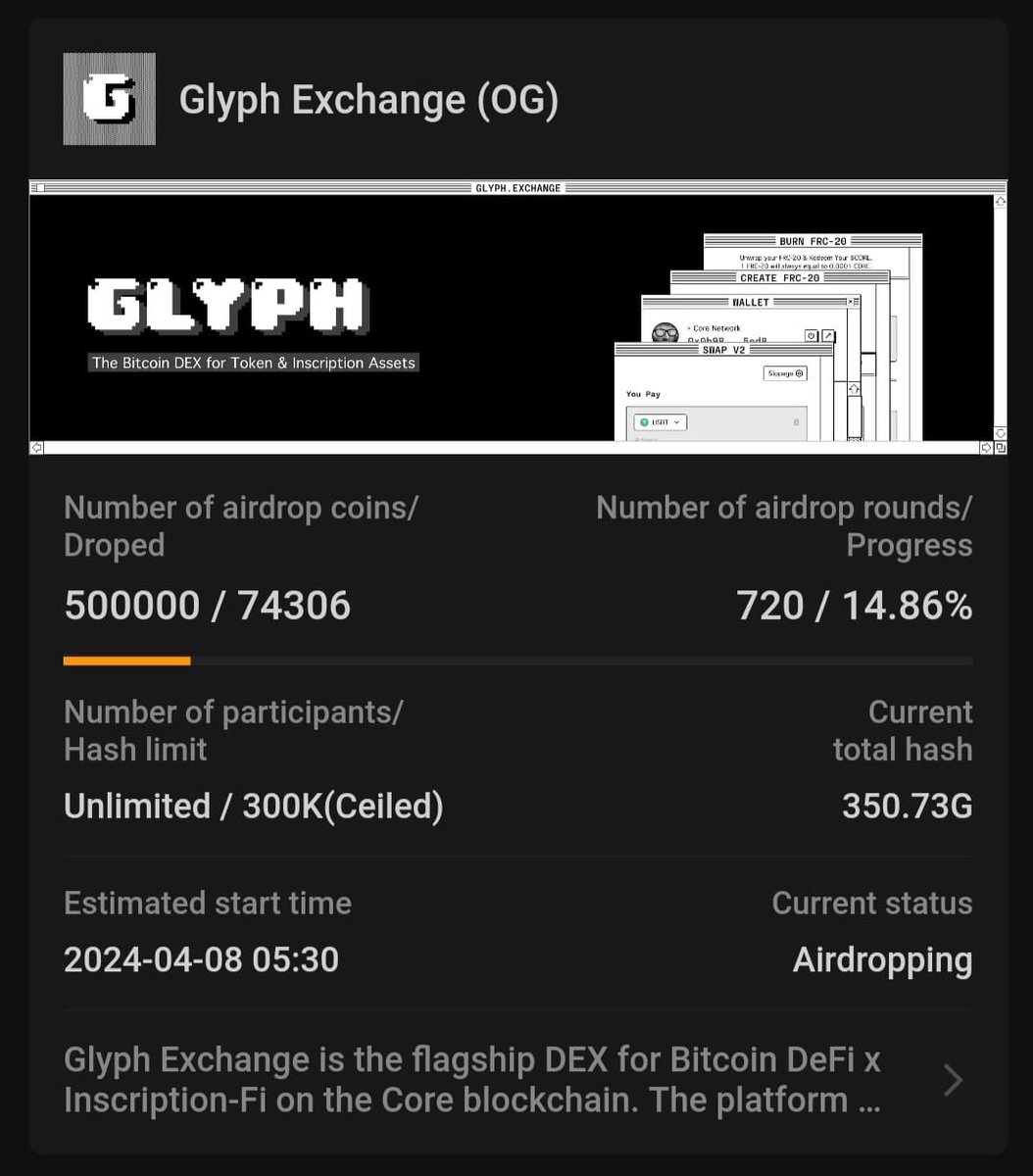 How many $OG tokens have you mined today? 

<a href="/glyph_exchange/">Glyph Exchange ⏭️ Molten Finance</a> 🪂