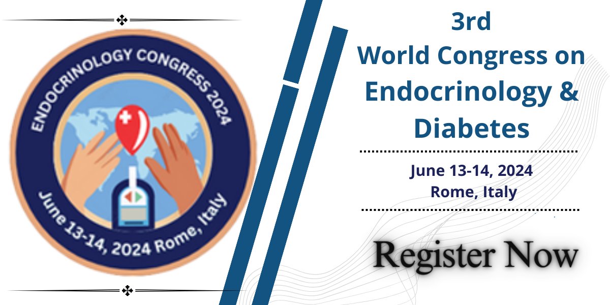 Exciting news! Join us in Rome, Italy on June 13-14, 2024 for the Endocrinology Congress-2024. Explore the theme "Harmony in Hormones: Navigating Diabetes and Endocrine Health." Visit-topendocrinology.conferenceseries.com
#Endocrinology #Diabetes #Healthcare #Rome2024