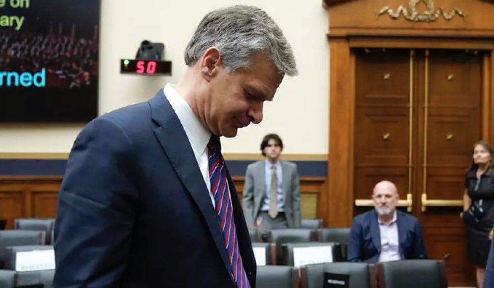 How can Christopher Wray bring himself before congress to ask for more money for the FBI, when he hasn’t answered a damn question asked of him on the many times that he’s been before them? They should just tell him that they can’t talk about it!