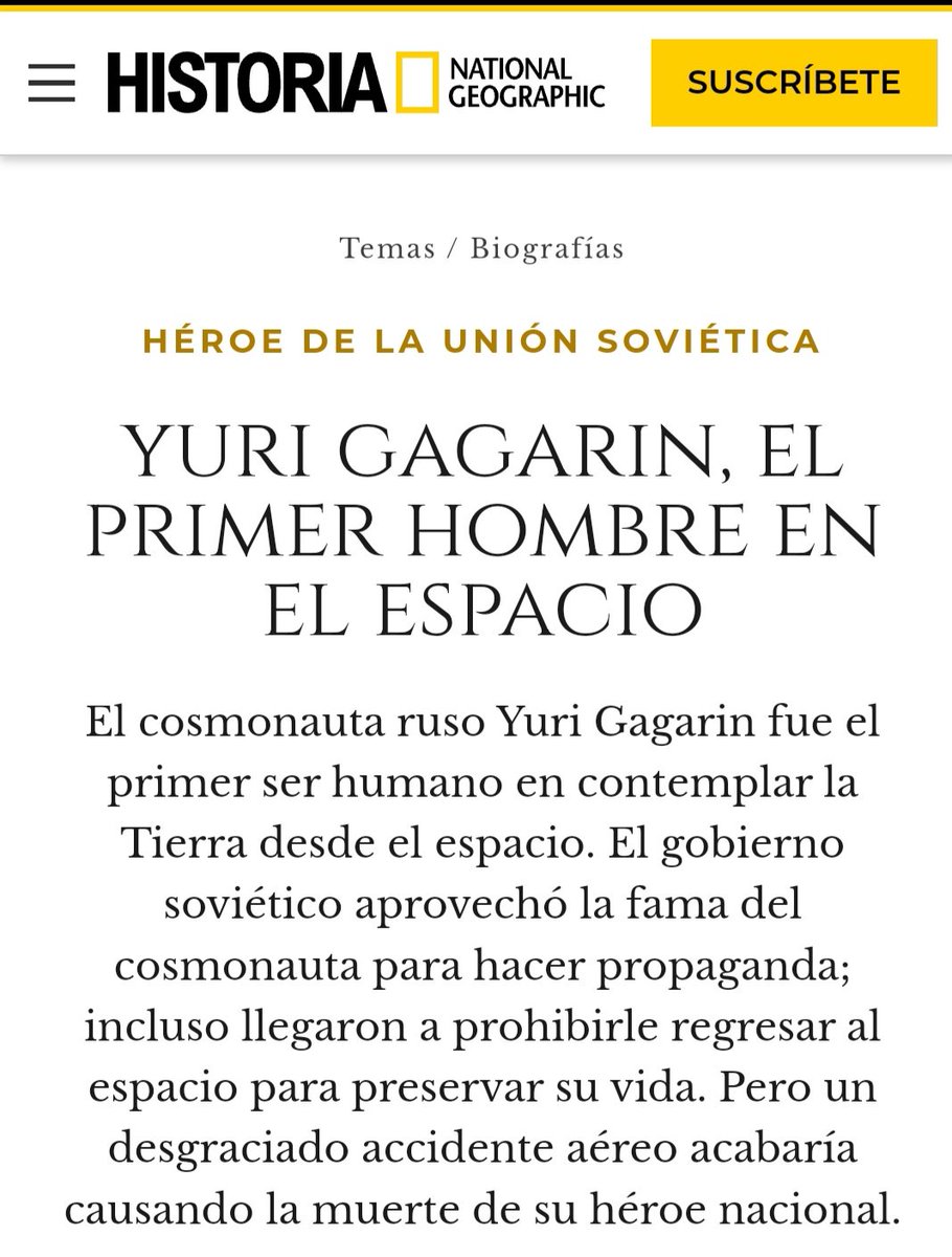 Esperamos que la Embajada Rusa le haga un reconocimiento hoy al Sr. Yuri Gagarin el día de hoy 12-abr-24.