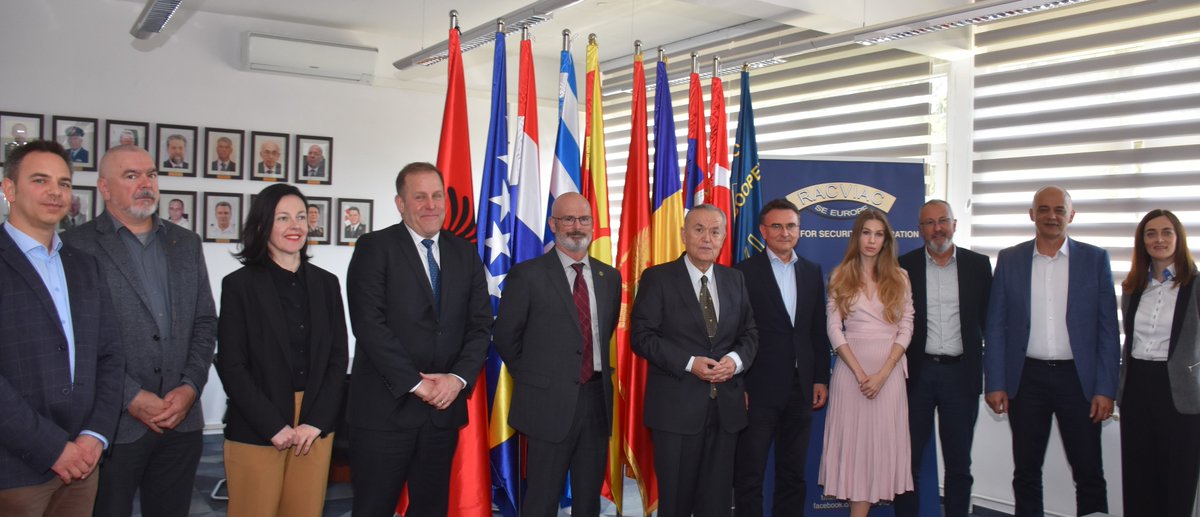 Director of RACVIAC, Ambassador Grigorie, hosted the US DTRA representatives (@doddtra) Mr. Richard Spencer, Division Chief, EUCOM Operations Division and Mr. William Sosnowski, Regional Engagement Analyst, Proliferation Security Initiative, today. shorturl.at/jnsIK