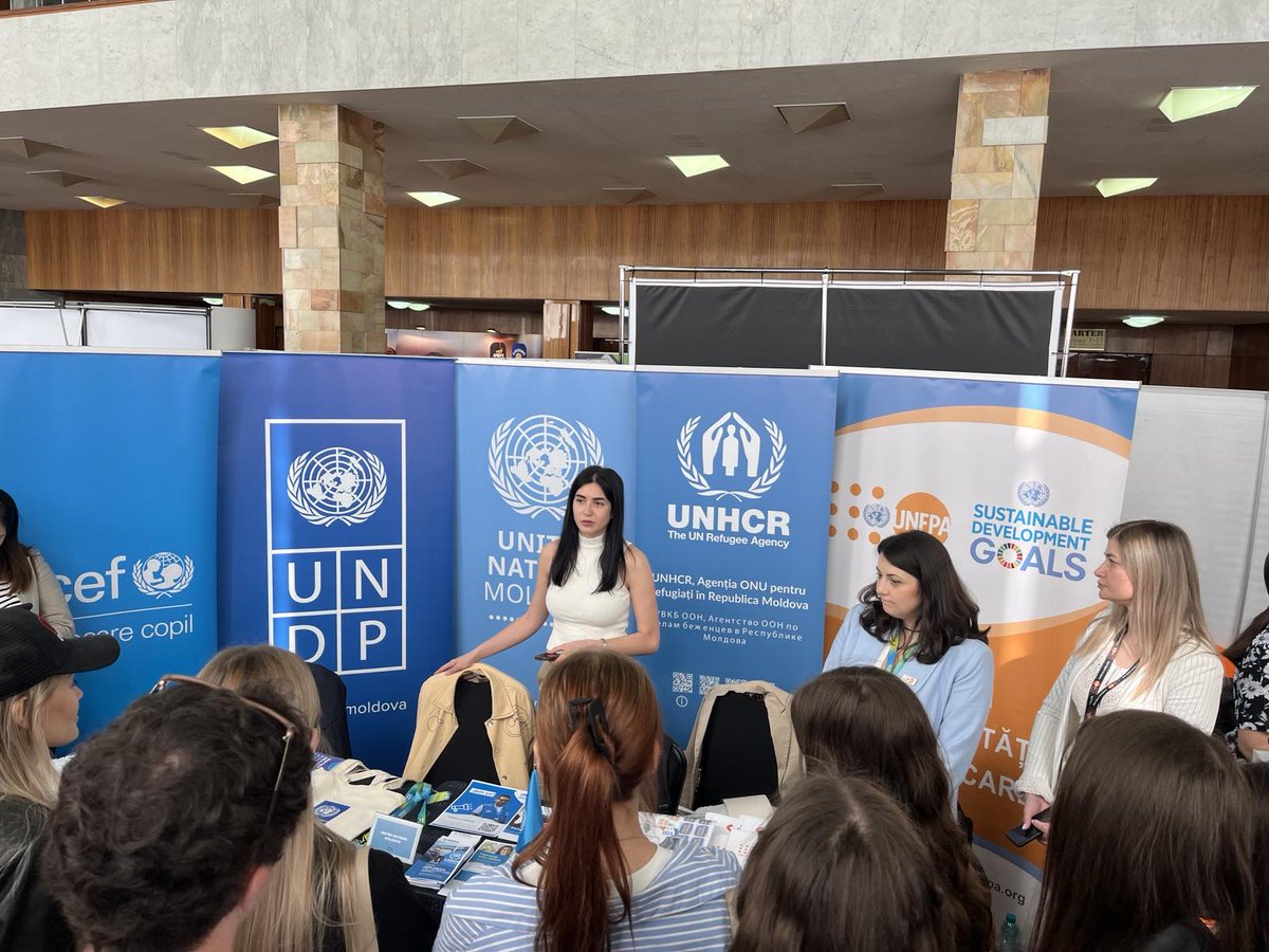 Today and tomorrow we wait for you at the #UNMoldova stand to find out directly from the source about the available jobs within UN agencies and the application process. Chisinau #jobfair is being organized at the National Palace 'Nicolae Sulac'.