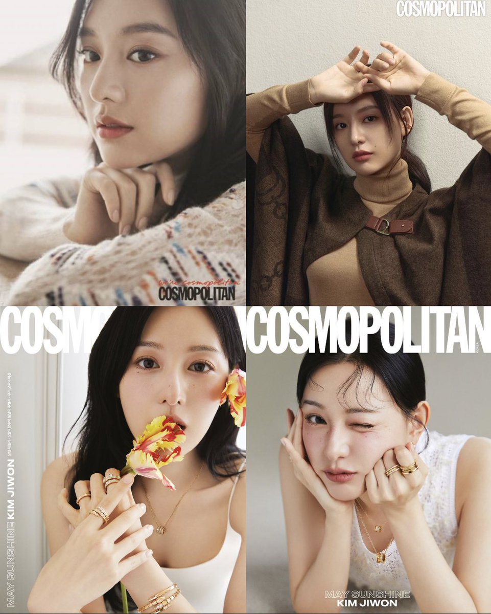 #KimJiWon for Cosmopolitan magazine through the years (2018, 2022, 2024) FACE CARD NEVER DECLINE AT ALL😍😍