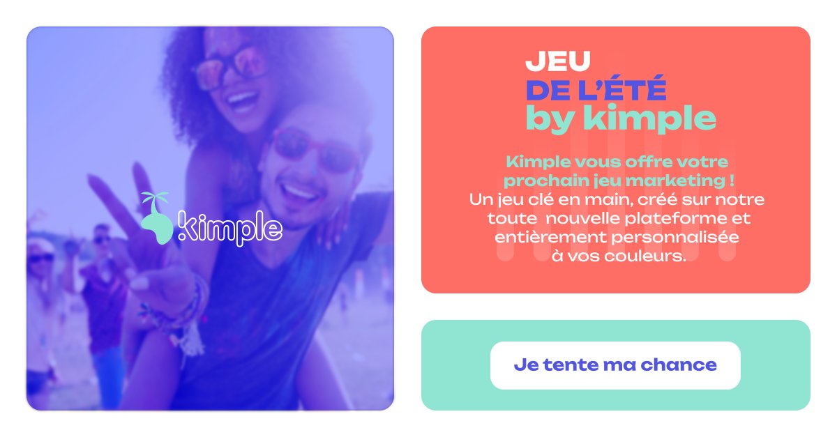 [Grand jeu #Kimple] C'est parti, le soleil est là ! Un avant-goût de l'été s'offre à vous, que diriez-vous de rester dans le thème et testiez un #jeu aux couleurs estivales ? 🌞 Encore mieux, que diriez-vous de faire votre propre jeu avec Kimple ? ➡️kimple.co/website/jeu-et… 👊🏻