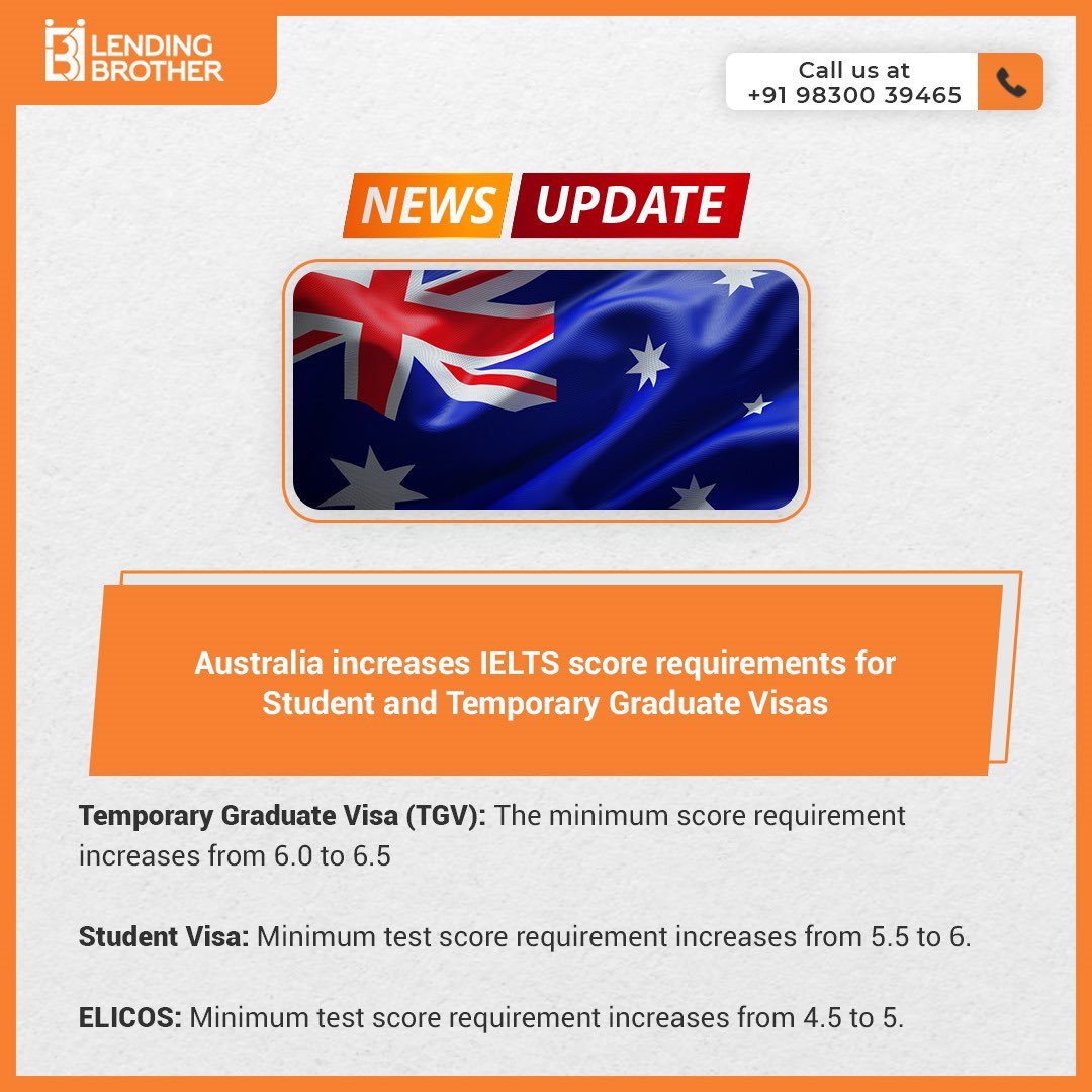 #NewAlert

Alert #StudyInAustralia aspirants. 🚨

Follow us to keep yourself updated with all the #StudyAbroad trends.

#LendingBrother #NewsUpdate #StudyOverseas #HigherEducation #SkillDevelopment #IELTS #IELTSscore