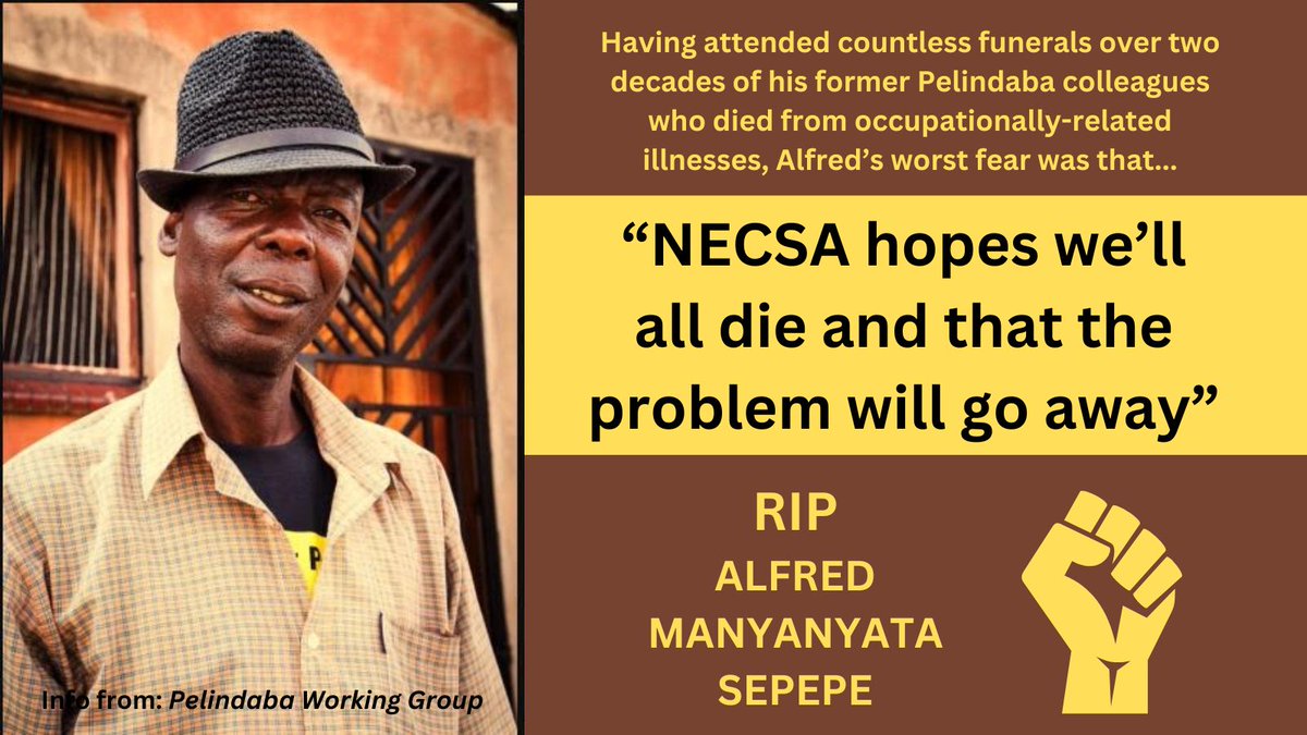 #NuclearEnergyIsNOTSafe #RIP #AlfredManyanyataSepepe The fight for justice for #NuclearEnergy workers continues... #StopNuclear #PelindabaWorkingGroup @NucRegSA @necsa_Ltd @ClimateZA @SAFCEI @TheGreenConnect