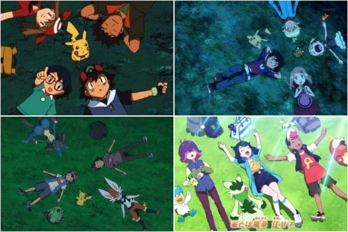 They are taking rest in grass #アニポケ #anipoke