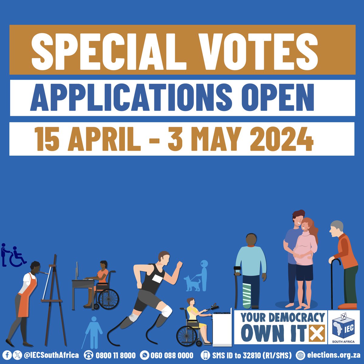 [WHAT IS A SPECIAL VOTE?] A special vote allows citizens to vote under special circumstances, like illness or being away from home on Election Day. It's granted through an application process & can be cast at a voting station or, if needed, through a home visit. #SAelections24