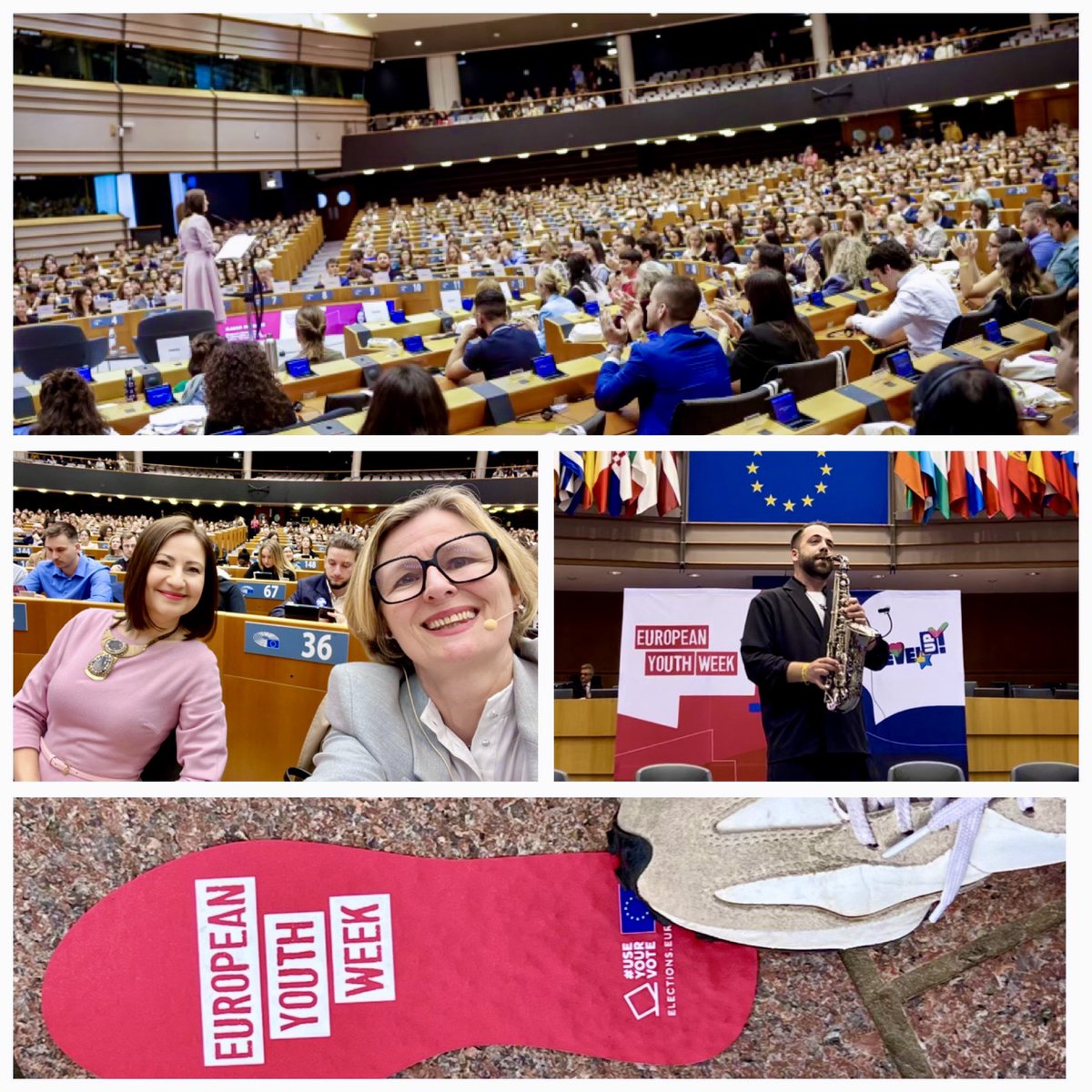 ⚡️Imagine the energy from 900 young people in the @Europarl_EN hemicycle, when Commissioner @Ili_Ivanova kicked off the #EUYouthWeek this morning! With messages also from @EP_President & @MargSchinas. You can watch it all here👉 youth.europa.eu/youthweek_en 🇪🇺#VoiceYourVision