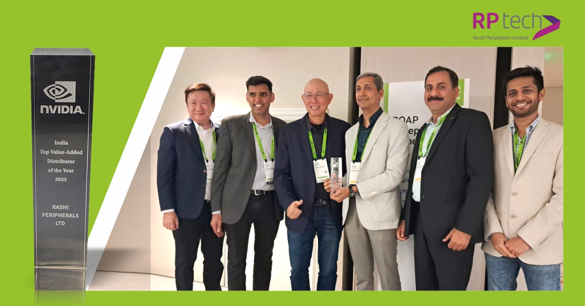 Rashi Peripherals Receives Top Value-Added Distributor of the Year Award from the NVIDIA Partner Network.

#RashiPeripherals #NVIDIA #ValueAddedDistributor #AwardWinner #PartnerNetwork #TechnologyRecognition