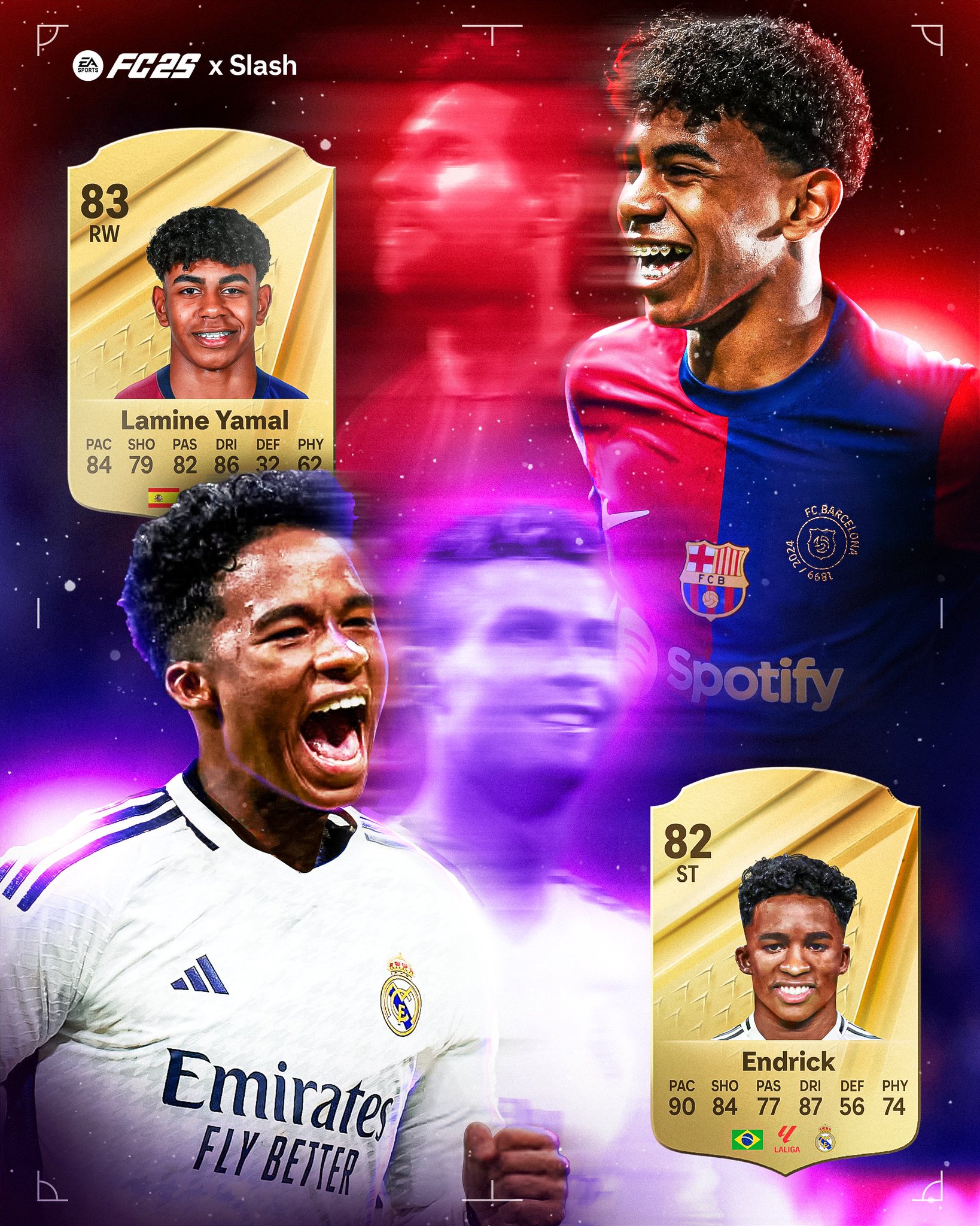 Slashfc on X: "The Future of football looks bright!✨ Can Yamal and Endrick  carry on the legacy of Ronaldo and Messi?! #FutureStars #FC25  https://t.co/201Qb1CrVp" / X