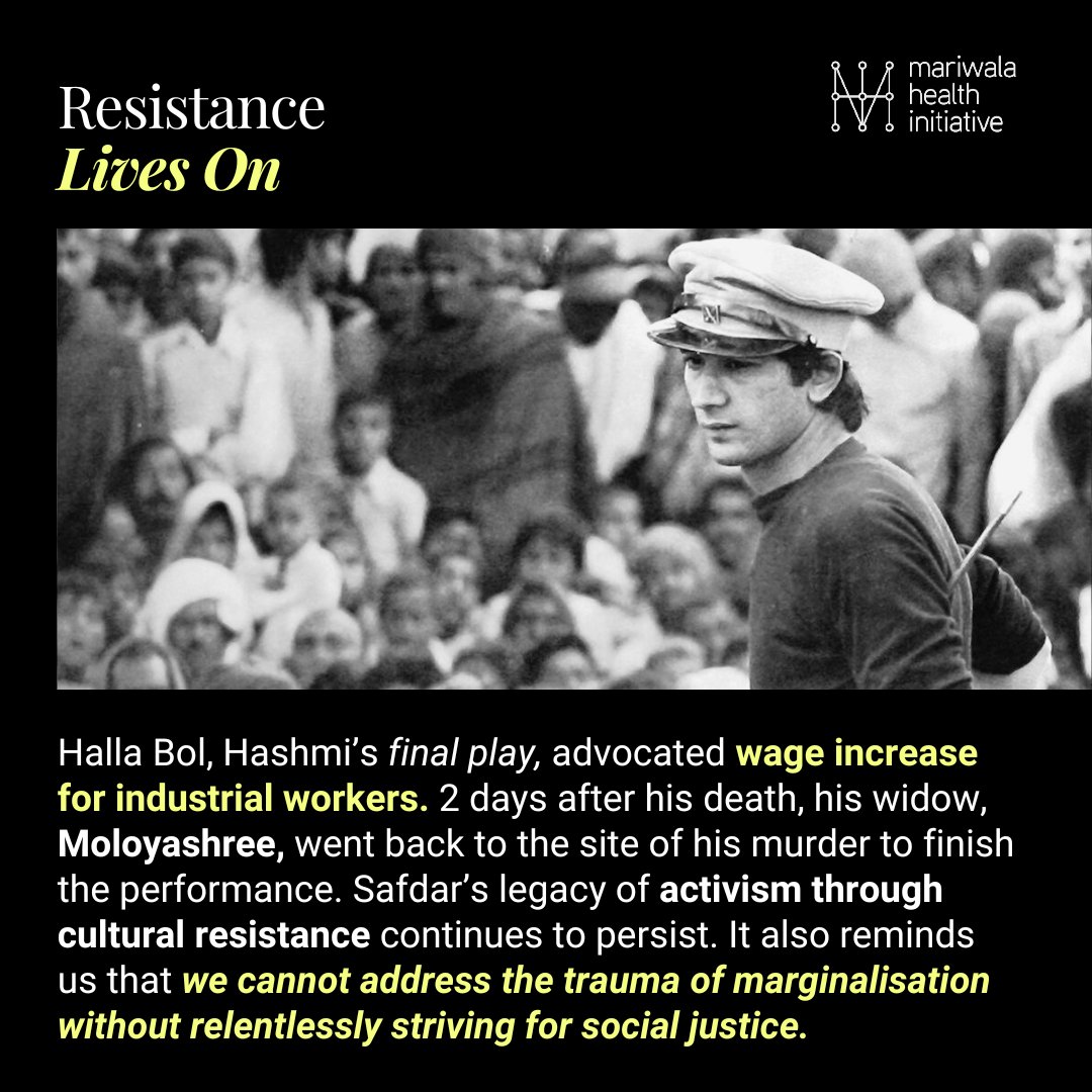 Safdar Hashmi used Street Theatre as a medium of cultural resistance — to generate social awareness on the distress of marginalised communities. Hashmi's emphasis on decolonization & solidarity remains just as pertinent today, as it was 35 years ago. Read >> #SafdarHashmi