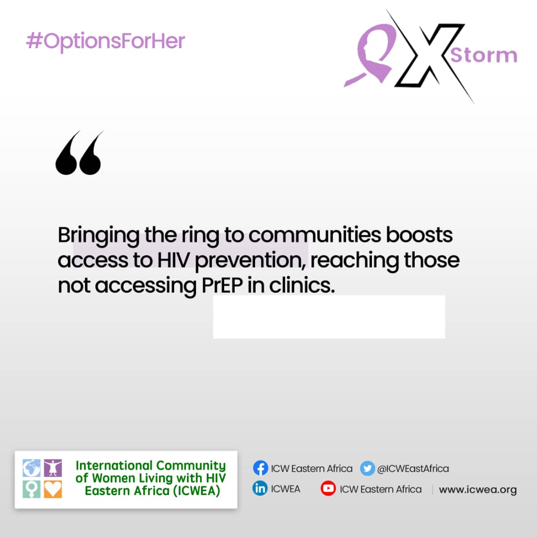 Availing the DVR not just in clinics but at all community pickup points plays a huge role in HIV prevention because everyone will be able to access it, unlike the PrEP #OptionsForHer #Choicemanifesto @ICWEastAfrica @Winnie_Byanyima @GovUganda @MinofHealthUG