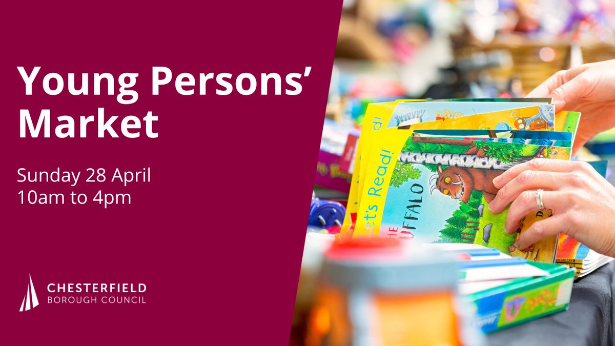 🛍 Our Young Persons’ Market is back on Sunday 28 April from 10am to 4pm. It’s a great opportunity for young people (ages 5 to 25) to try their hand at market trading, selling old toys or handmade items. Stalls are free and can be booked by visiting: chesterfield.gov.uk/business-and-e…