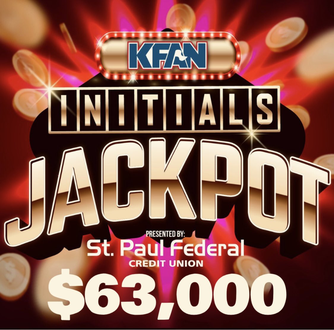 TODAY: @InitialsGame #512 live from LAS VEGAS on the @PowerTripKFAN. One of you will have a shot to win $63,000 with the @StPaulFCU Initials Jackpot. The game starts just after 8:15… LISTEN HERE: KFAN.com/listen