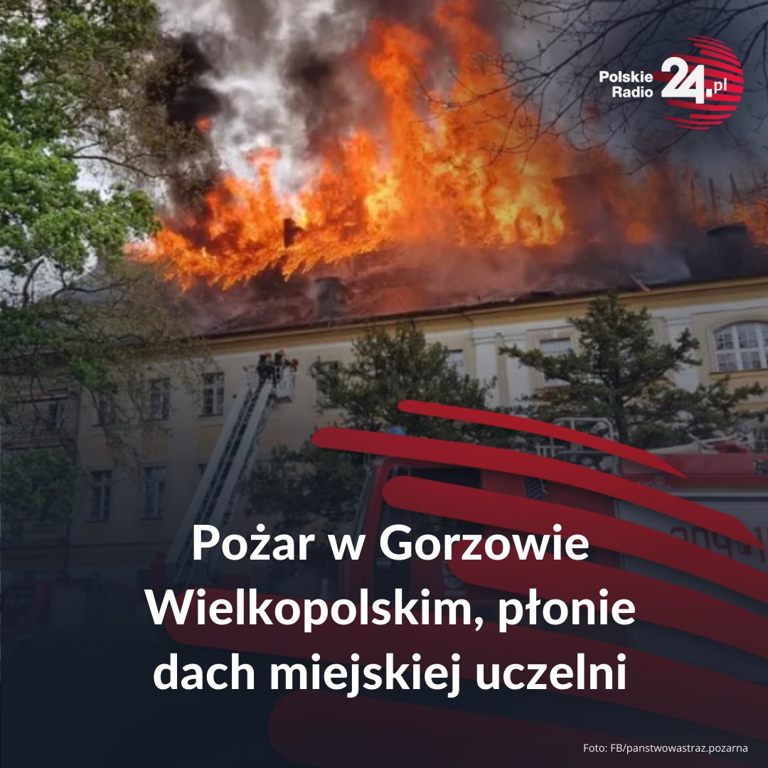 🔥 Płonie dach Akademii Jakuba z Paradyża, pożar nie został wciąż przez strażaków opanowany! Czytaj więcej: polskieradio24.pl/artykul/3363365