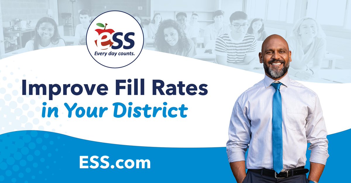 Maximize your District's fill rates with customized solutions tailored to meet your needs from FADSS Gold Partner @ESSEducation. Visit ESS.com to see how we can ensure every day counts for your students. #EveryDayCounts #ESSEducation #JoinESS