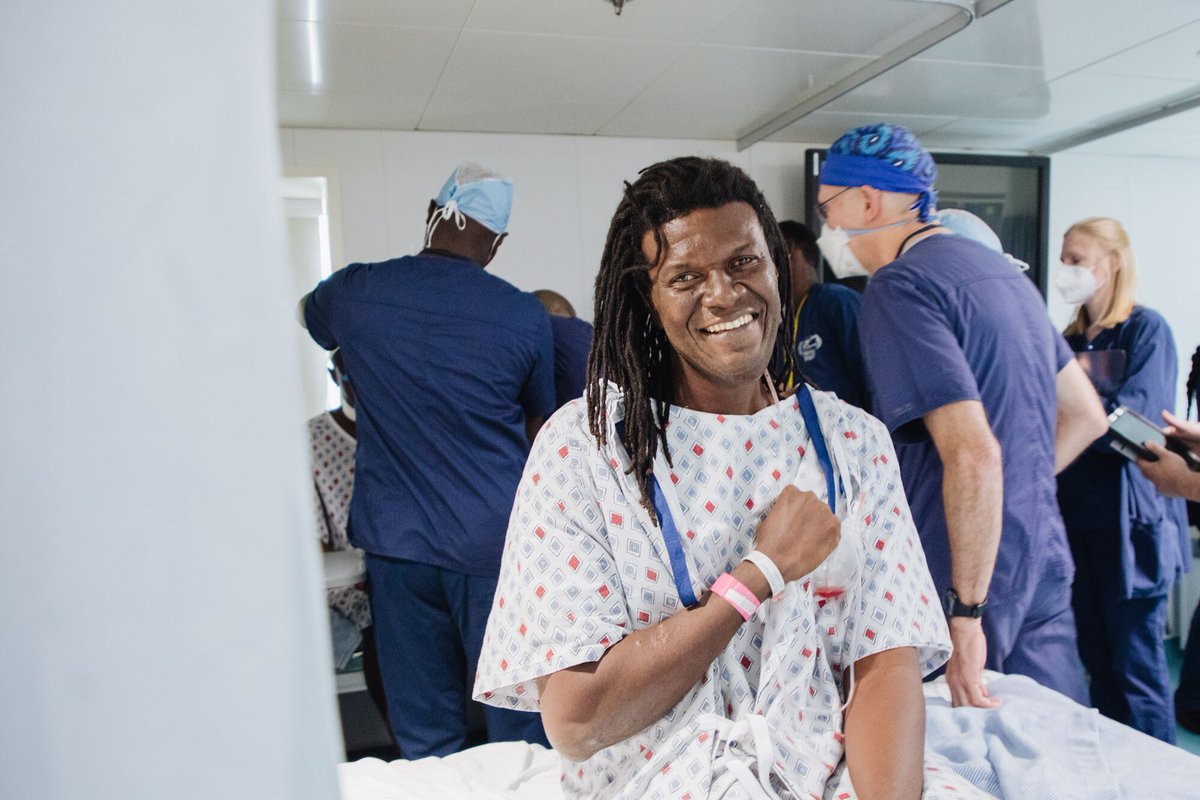 “Thank God for Mercy Ships for saving my life and changing my story.” On the day Emmanuel received a free surgery to remove a facial tumor, his life was transformed. Learn more: mercyships.org/emmanuel/ #GlobalMercy #SierraLeone #MercyShips