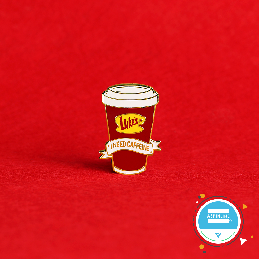 Luke's Coffee Shop⁠ ⁠ Hard Enamel Pin Badge with Gold Plating and Silkscreen Print #Aspinline #pin #pins #pinbadge #pinspinspins #pinbadges #hardenamelpins #cloisonnepin #hardenamelpin #pinspired #pinspiration #pinoftheday #pinsfordays #pinlove #pincollection #pinstyle #custom