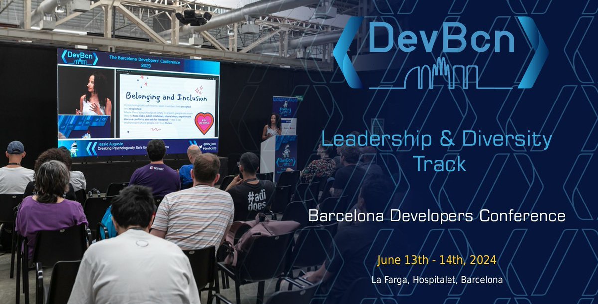🌟 Leaders and changemakers! #devbcn24's Leadership, Agile, and Diversity track is your playground. Engage in enriching discussions on leading with agility and embracing diversity in tech. Shape the future of tech leadership. Your journey begins here! 👉 buff.ly/3iUel35