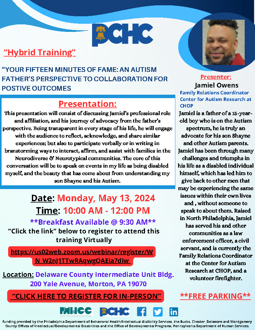 Register now for our special speaker event! pchc.org/training.html#… #autismacceptancemonth #ASD #actuallyautistic #intellectualdisabilities #specialneeds #directsupportprofessional #disabilityadvocate #paevents #neurodiversity