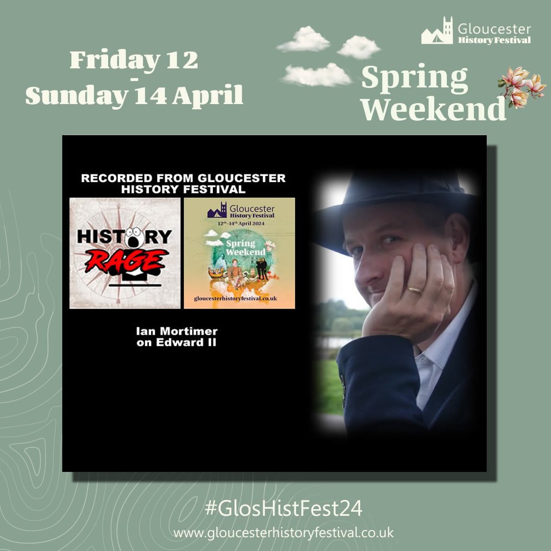 ⏲️ ⌛ COUNTDOWN TO GLOUCESTER 🏰 
This weekend Paul is recording 7 EPISODES at @GlosHistFest Author @IanJamesFM is diving in to rage about the death of Edward II

Stay Tuned!
#GlosHistFest24 #medieval
