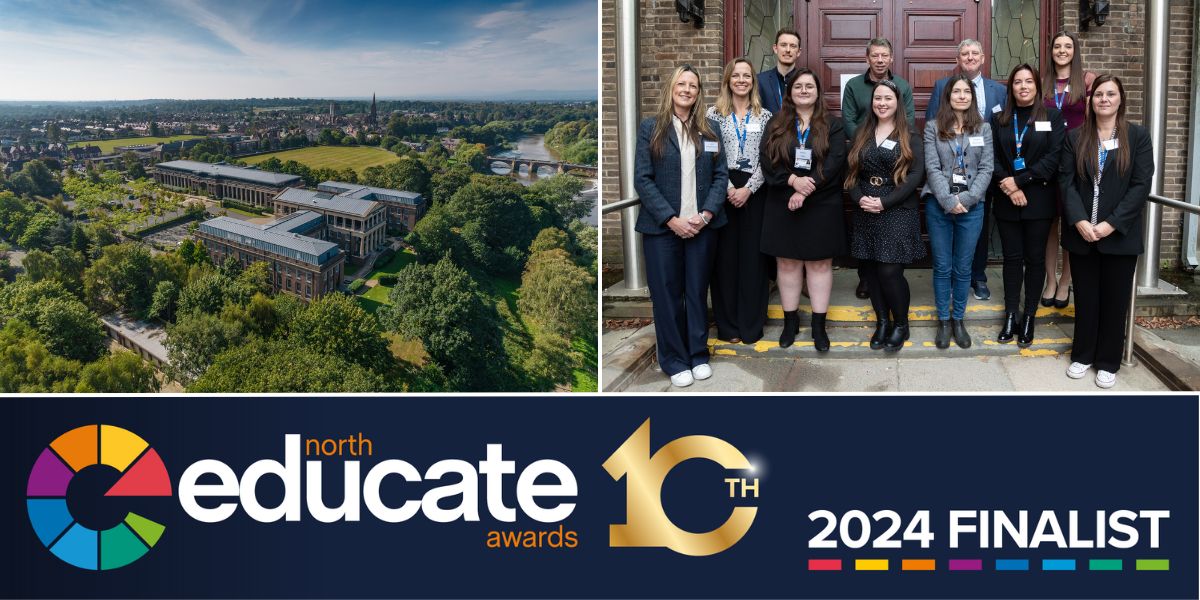 We're a finalist for two accolades in the north of England’s most prestigious education awards, recognising the impact of our Business School and The Westminster Centre for Research in Veterans. @FhscChester @UoCVeterans @uoc_business @educatenorth bit.ly/3W1iVyh