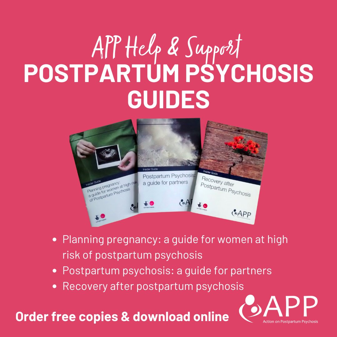 FREE resources for mums & families: • Planning pregnancy: a guide for women at high risk of postpartum psychosis • Postpartum psychosis: a guide for partners • Recovery after postpartum psychosis 📩 Order copies: app@app-network.org 🔗 Download online: bit.ly/DownloadAPPGui…