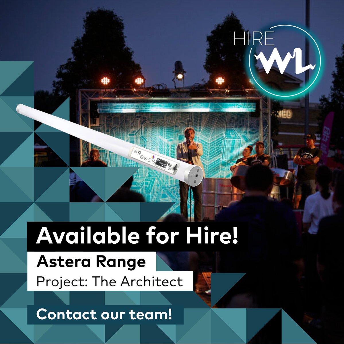 In Our Hire Stock – <a href="/Asteraofficial/">Astera</a> Range
 
One of our most popular manufacturers, Astera produce some of the most bright and compact wireless spotlights on the market.
 
Browse the entire Astera range on HireWL today. Visit: hubs.la/Q02sFLKV0