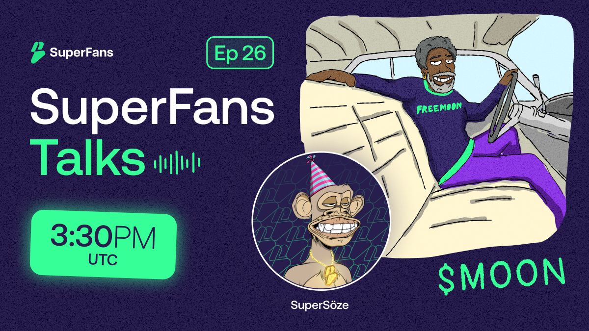 Reminder! 🚨 SuperFans Talks is happening today! The $MOON community will be joining us @SuperFansTech! Big announcements await! 👀 $FAN $MOON #memecoin 🗓️ Today, 3:30 pm UTC.