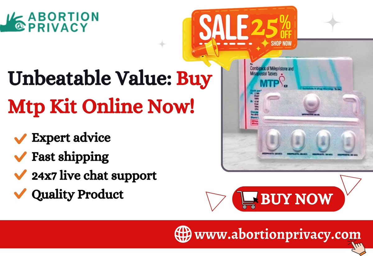 #BuyMTPKitonline, a trusted method for terminating early pregnancies in the comfort of your home.  With discreet packaging, you can take control of your #reproductivehealth today.
Visit Us: tinyurl.com/abwf744b
#abortions #ReproductiveRights #WomensHealth #AbortionRights