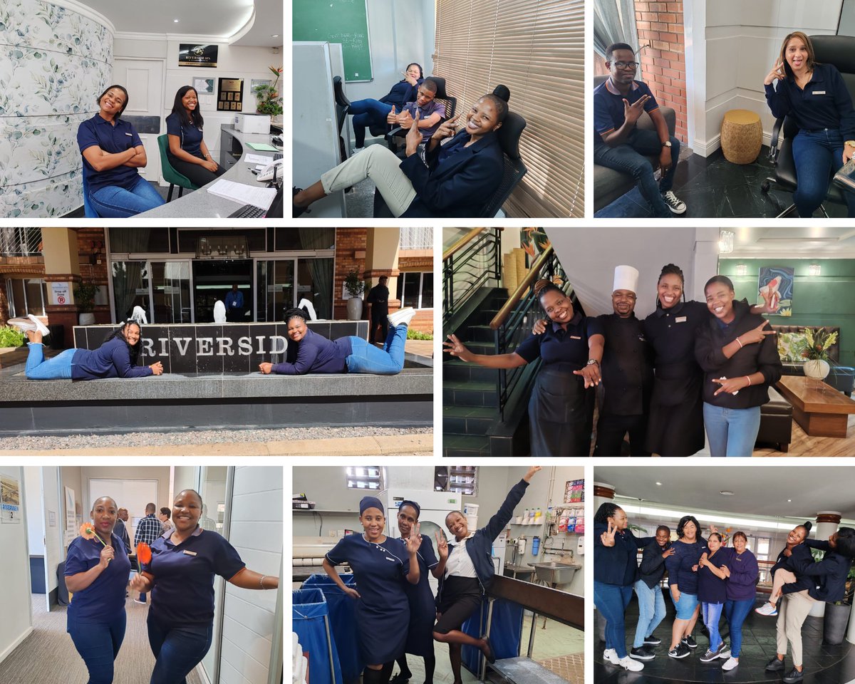 📷📷 It's Fri-YAY! 📷📷📷 Check out our awesome team striking their poses for Fun-Friday! 📷📷 Let's spread some laughter and positivity!!! #MeetatTheRiverside #fridayfun #TeamSpirit #weekendvibes