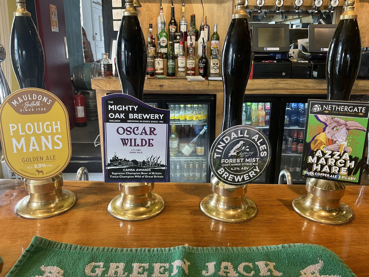 Current Friday beer choices <a href="/NethergateBrew/">Nethergate Brewery</a> @MighyOakBrew <a href="/tindallbrewery/">Tindall Brewery</a> <a href="/mauldonsbrewery/">Mauldons Brewery</a>