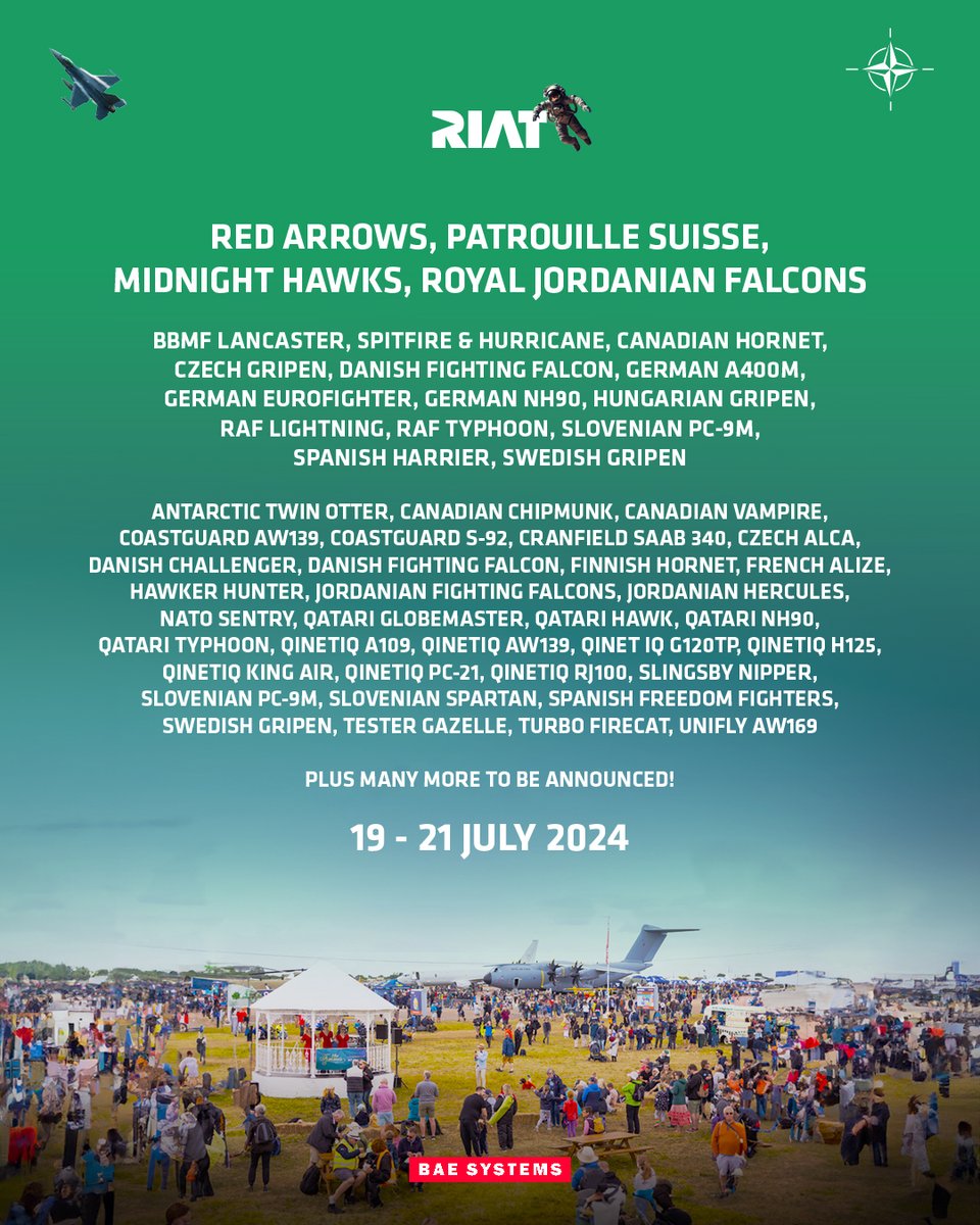The RIAT24 lineup so far 🚀

We can't wait to see what else is in store 🤩

Secure your spot by clicking here: bit.ly/RIAT2024

#RIAT #RIAT2024