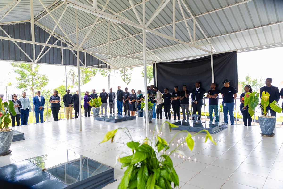 Today, RwandAir and Kigali International Airport stakeholders visited the Jali Memorial site in Gasabo district to pay their respects to victims of the 1994 Genocide against the Tutsi laid to rest at this memorial site. #Kwibuka30