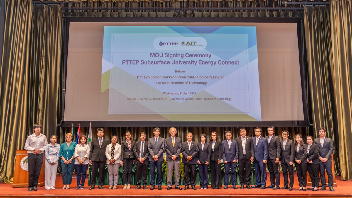 On April 3, 2024,AIT and PTT Exploration and Production Public Company Limited (PTTEP) established a significant #partnership by signing a Memorandum of Understanding (MoU) to foster #academic and practical #advancements in their respective fields.
