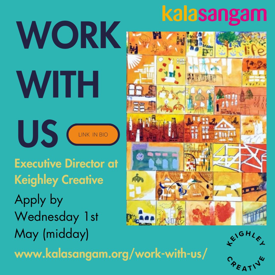 📢 Come and work with us and @keighleycreative Employed by Kala Sangam but seconded to Keighley Creative, the successful candidate will provide inspirational leadership for Keighley Creative. Link in our bio - Work With Us #KalaSangam #keighleycreative #Bradford #Bradford2025