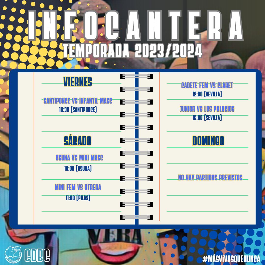 🟡🔵 INFOCANTERA 🟡🔵

Estos son los partidos programados para nuestra cantera durante este fin de semana.

#MÁSVIVOSQUENUNCA