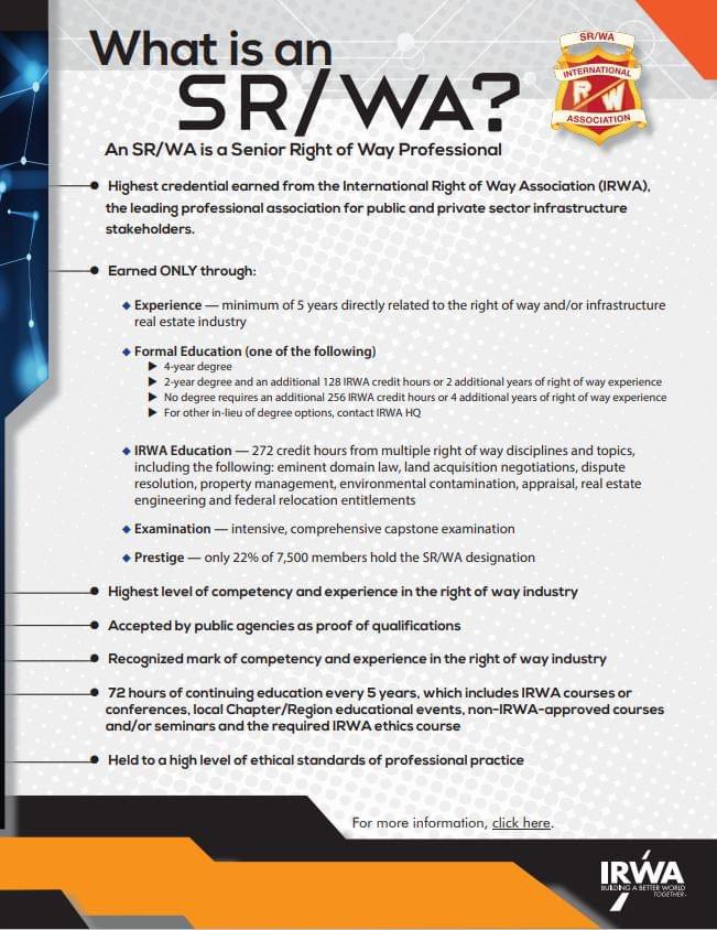 IRWAChapter10's tweet photo. What is a SR/WA you ask…. https://t.co/70ctwk2RIu