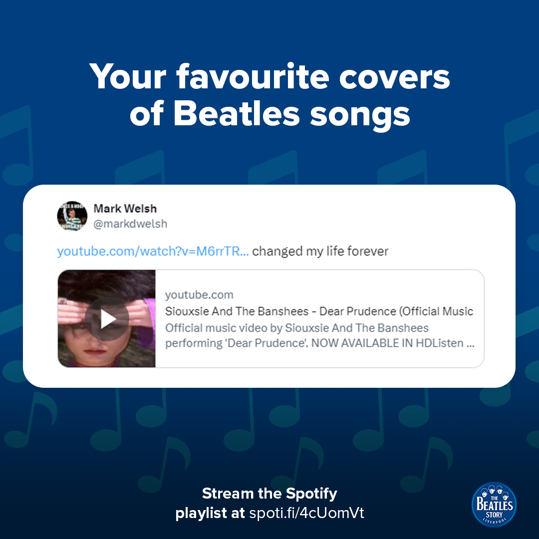 We asked for your favourite covers of Beatles songs - which would you add? 🤔 Stream the playlist at spoti.fi/4cUomVt (1/2)