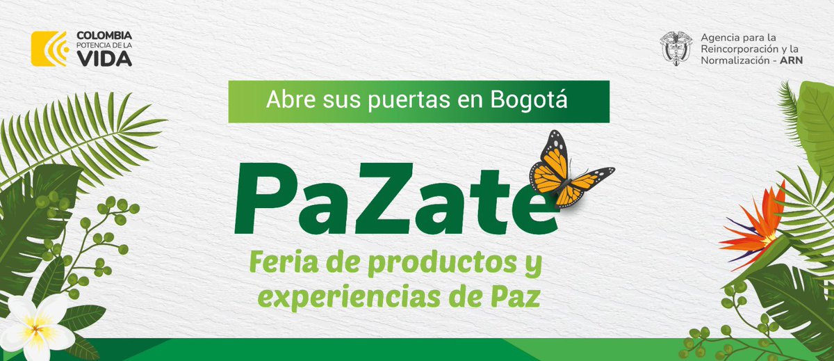 🤩Hace un tiempo tuvimos un sueño que, luego se convirtió en una meta por cumplir💪🏻 HOY nos enorgullece contarles que abrimos en Bogotá, ‘PaZate’, Feria de Productos y Experiencias de Paz🕊️ Somos la primera vitrina comercial de productos y servicios hechos por #FirmantesDePaz