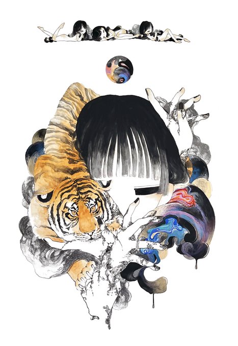 「simple background tiger」 illustration images(Latest)