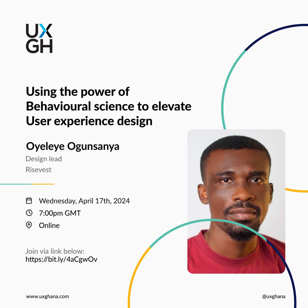 Mark on your calendar and join us via: bit.ly/4aCgwOv with @leyeconnect and discover how behavioral science can transform your UX design. Understand why your users are leaving your website frustrated? #UXDesign #behavioraldesign #webinar #uxghana